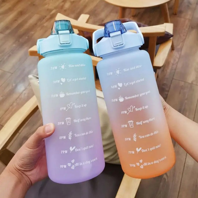 2L Water Bottle With Time Marker