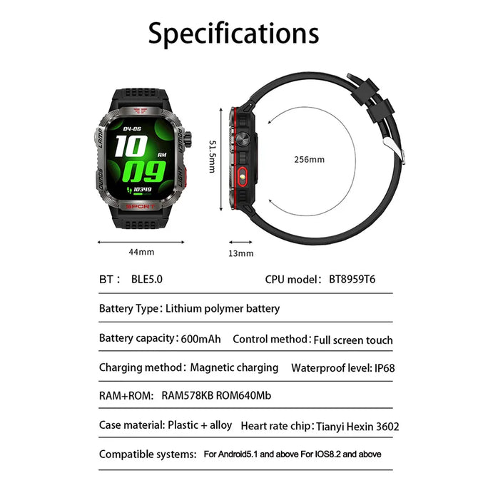 Smartwatch Men Bluetooth