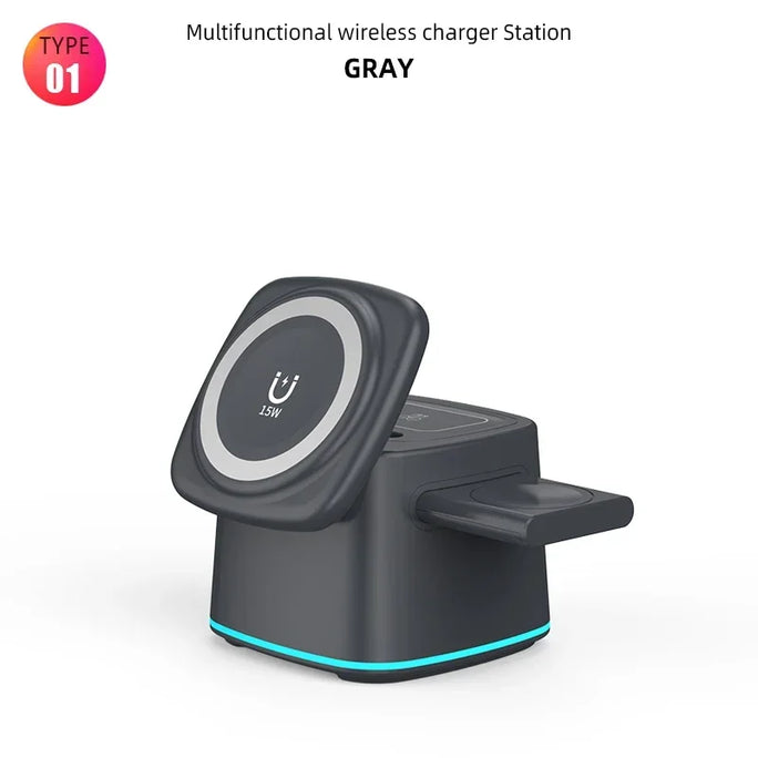 Magnetic Wireless Charger 3 in 1 for Apple Device