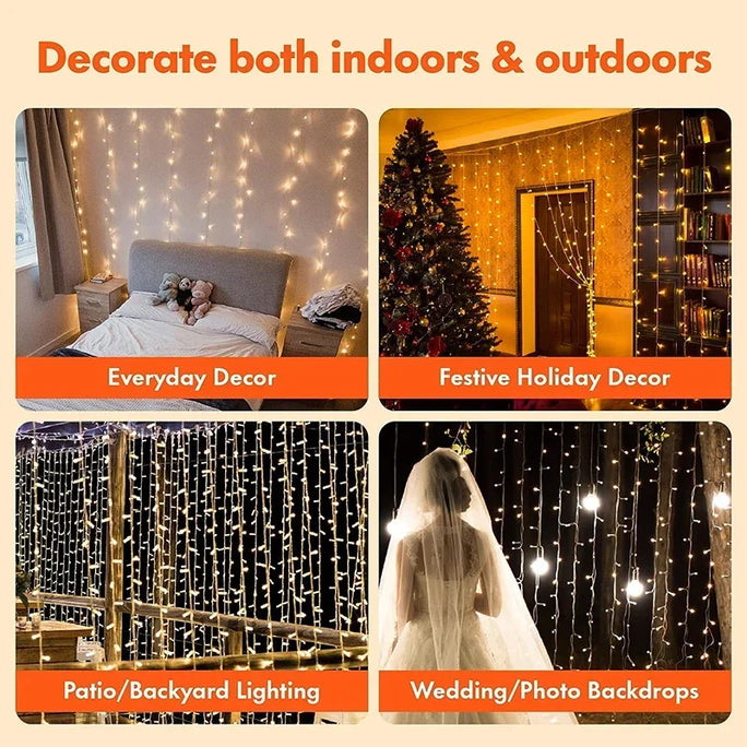 LED Curtain String Lights Fairy