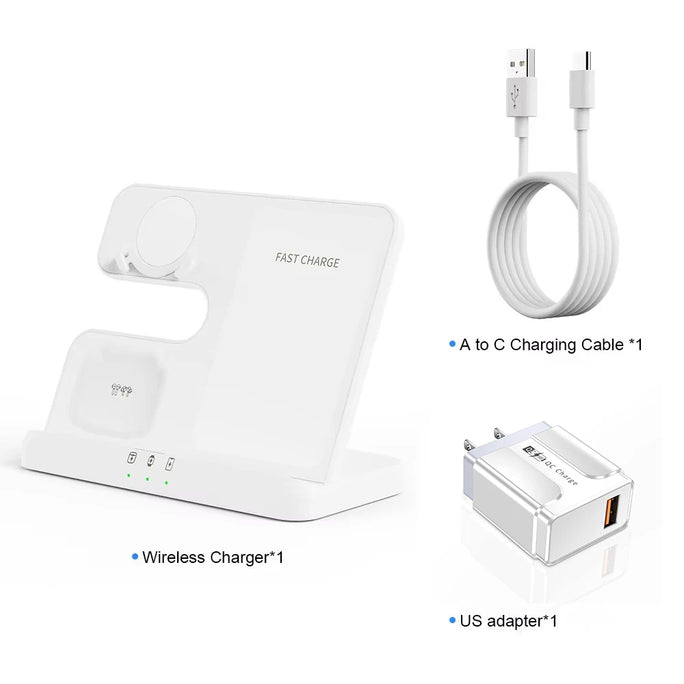 3 in 1 Wireless Charger Stand for Samsung Galaxy S24 S23 Ultra Note Qi