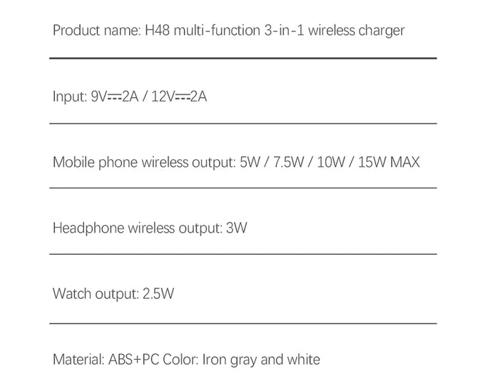 Magnetic Wireless Charger 3 in 1 for Apple Device