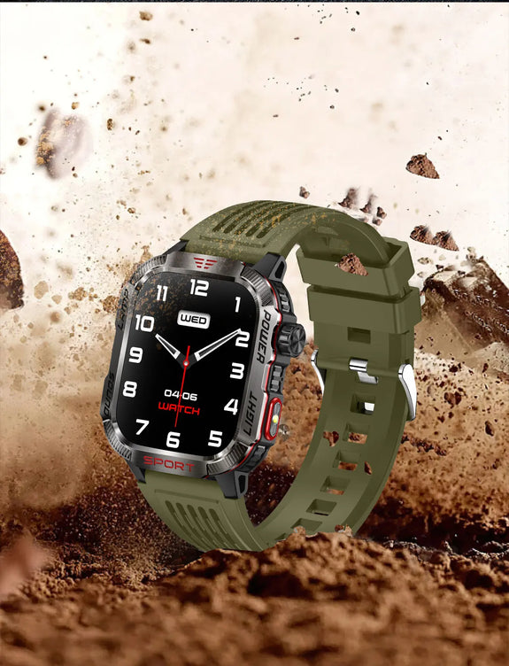 Smart Watch Men LED Flashlight