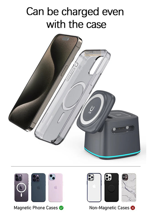 Magnetic Wireless Charger 3 in 1 for Apple Device
