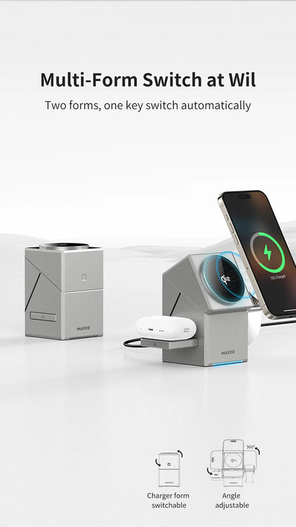 Qi2 3-in-1 Wireless Charger for IPhone 16/15/14 Pro Max