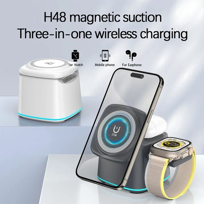 Magnetic Wireless Charger 3 in 1 for Apple Device