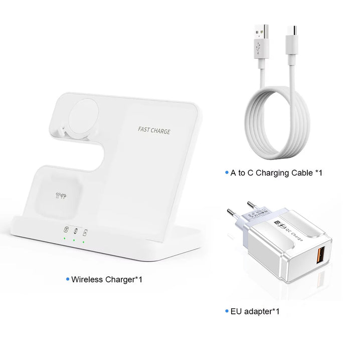 3 in 1 Wireless Charger Stand for Samsung Galaxy S24 S23 Ultra Note Qi