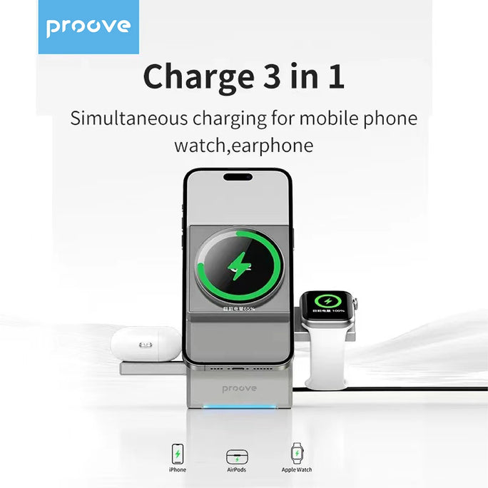 Qi2 3-in-1 Wireless Charger for IPhone 16/15/14 Pro Max