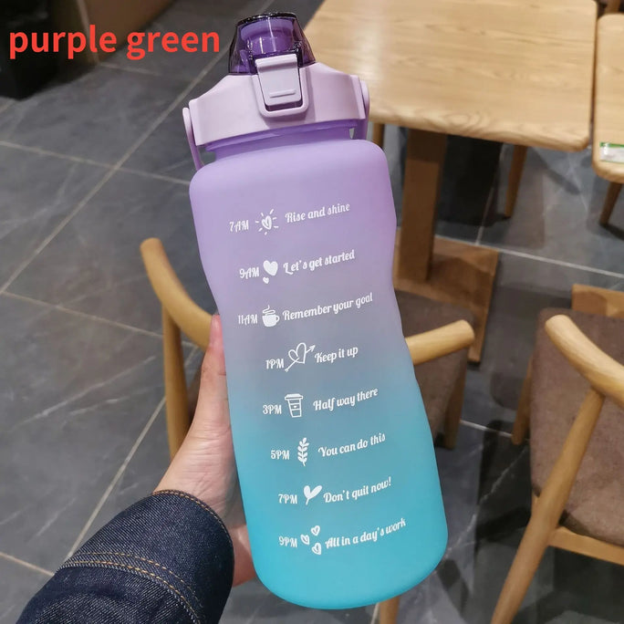 2L Water Bottle With Time Marker