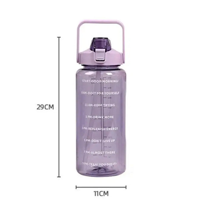 2L Water Bottle With Time Marker
