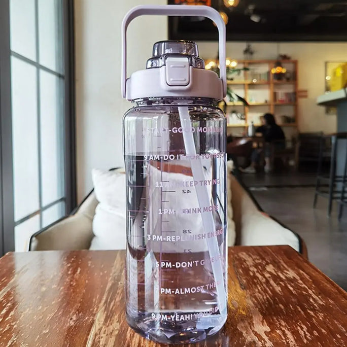 2L Water Bottle With Time Marker