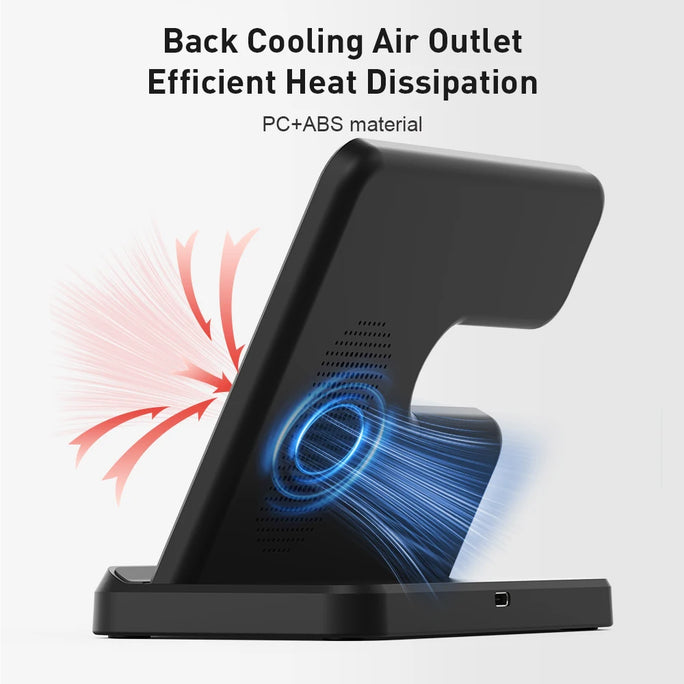 3 in 1 Wireless Charger Stand for Samsung Galaxy S24 S23 Ultra Note Qi