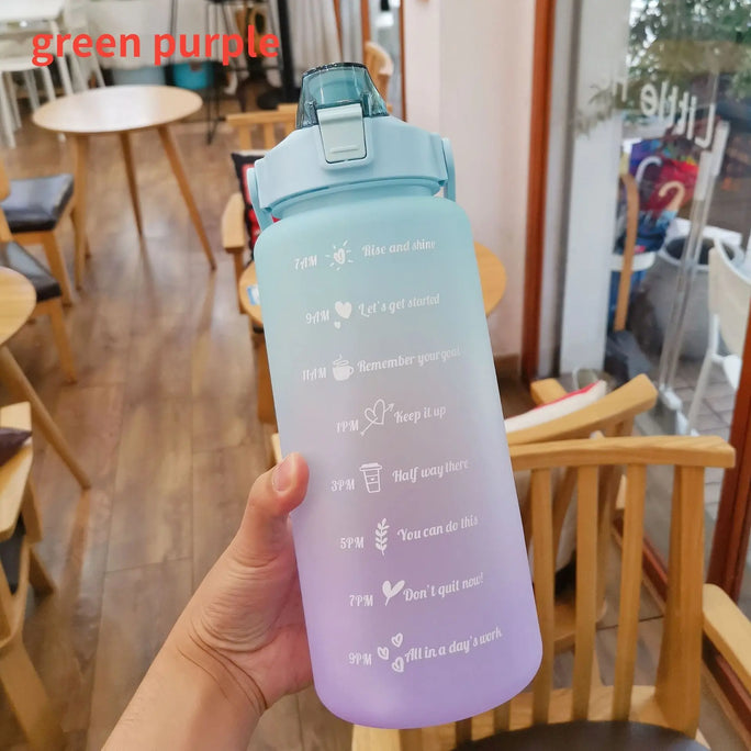 2L Water Bottle With Time Marker