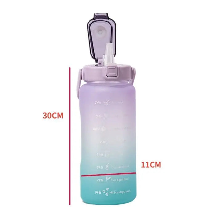 2L Water Bottle With Time Marker