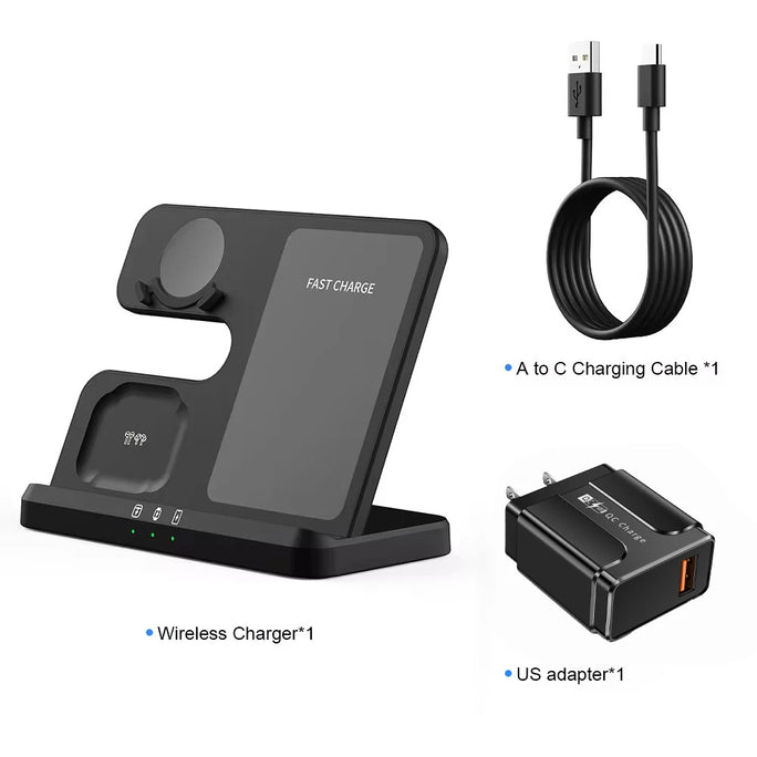 3 in 1 Wireless Charger Stand for Samsung Galaxy S24 S23 Ultra Note Qi
