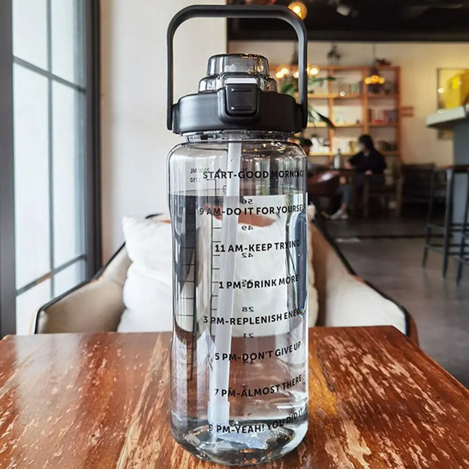 2L Water Bottle With Time Marker