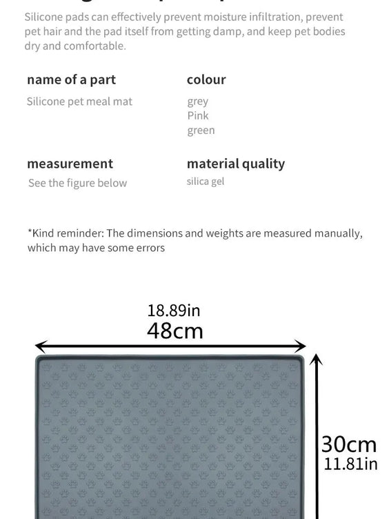 Pet Placemat Nonspill Waterproof Pet Mat