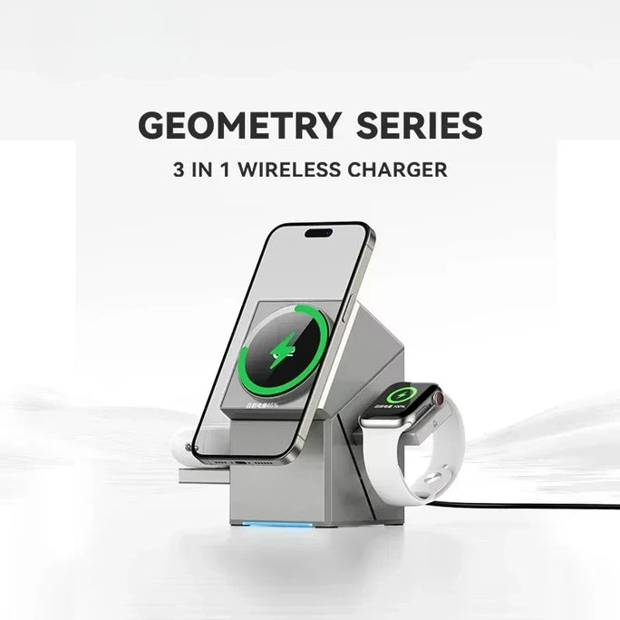 Qi2 3-in-1 Wireless Charger for IPhone 16/15/14 Pro Max