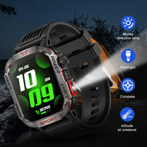 Smart Watch Men LED Flashlight