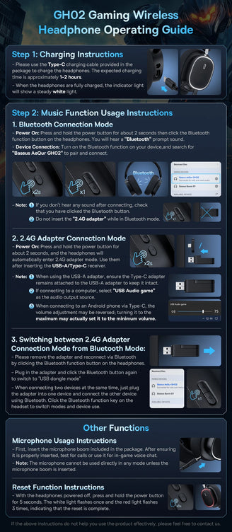 Wireless Headphone with Mic Bluetooth