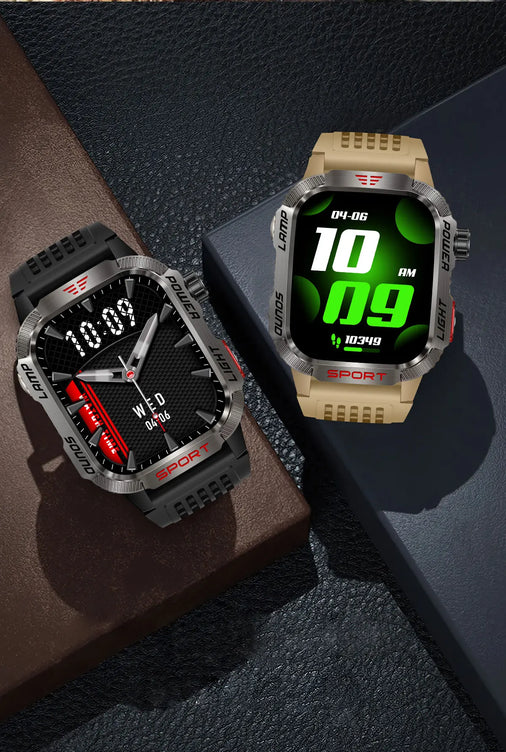 Smart Watch Men LED Flashlight
