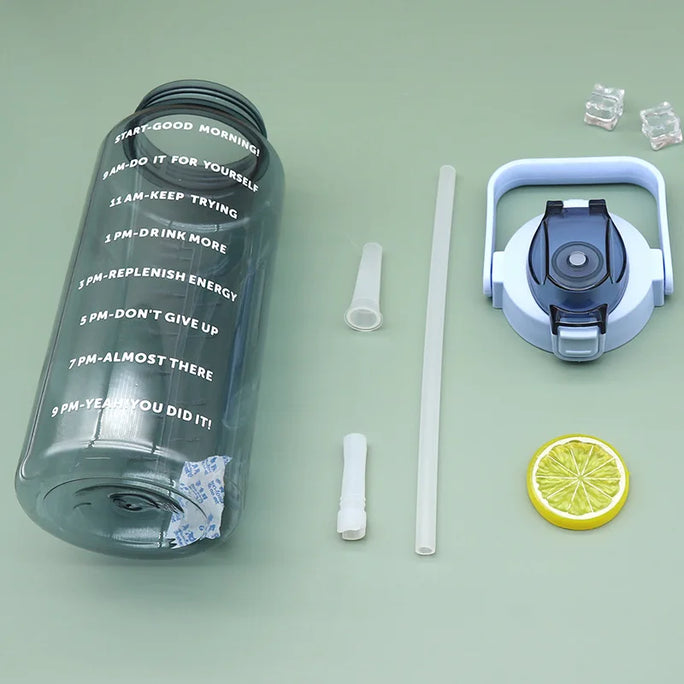 2L Water Bottle With Time Marker